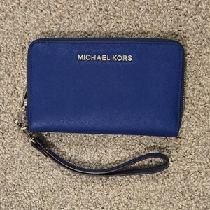 Michael Kors Blue Wristlet Wallet